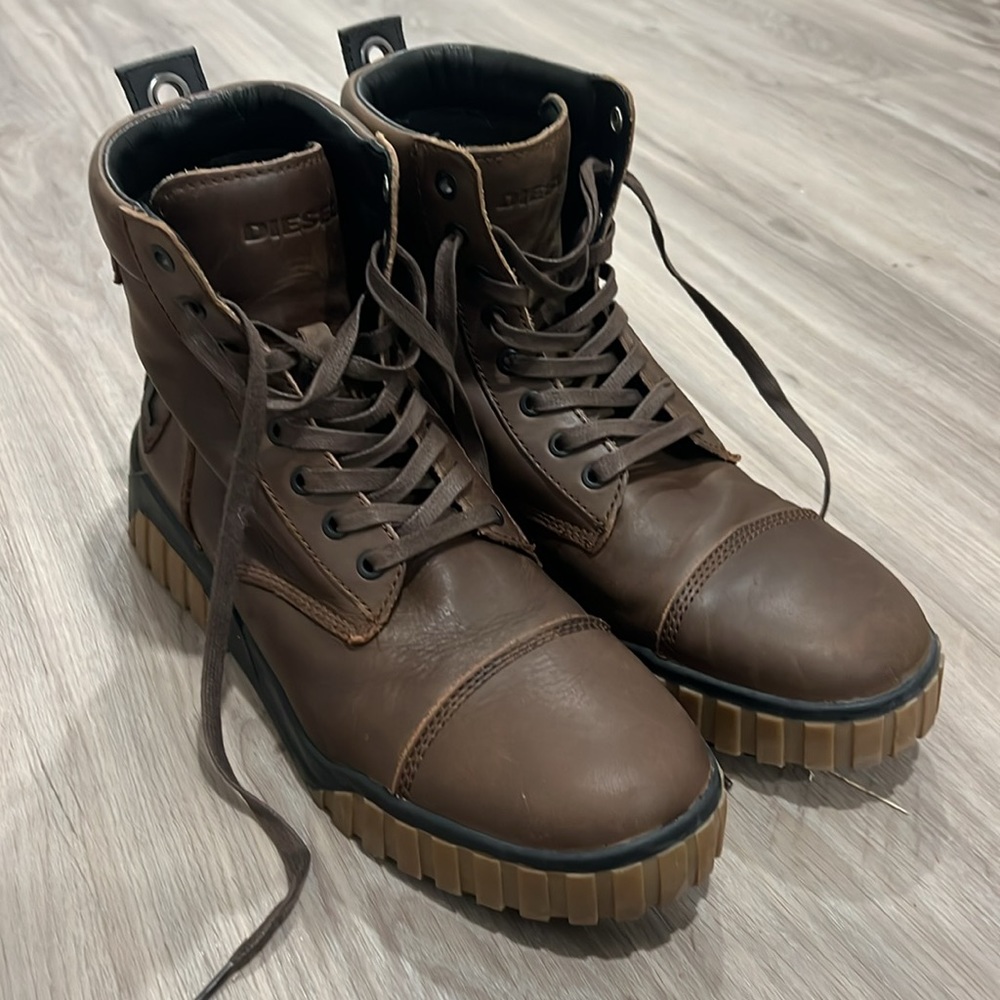 Deisel leather boots, like new!,Fits like 11.5-12